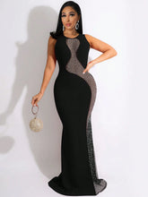 1pc Sequined Mermaid Hem Evening Party Dress, Suitable For Banquets And Gatherings
